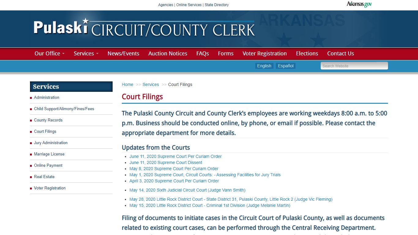 Pulaski Circuit/County Clerk